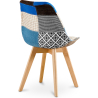 Buy Dining Chair Brielle Upholstered Scandi Design Wooden Legs Premium New Edition - Patchwork Piti Multicolour 59973 at MyFaktory