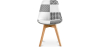 Buy Dining Chair Brielle Upholstered Scandi Design Wooden Legs Premium New Edition - Patchwork Max White / Black 59974 - prices