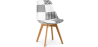 Buy Dining Chair Brielle Upholstered Scandi Design Wooden Legs Premium New Edition - Patchwork Max White / Black 59974 in the United Kingdom