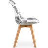 Buy Dining chair upholstered Scandinavian design wooden legs premium, new edition - Patchwork - Brielle Max White / Black 59974 in the United Kingdom