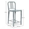 Buy Bruno Stool - Medium - 60cm Silver 58382 with a guarantee