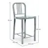 Buy Bruno Stool - Medium - 60cm Silver 58382 with a guarantee