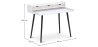 Buy Desk Table Wooden Design Scandinavian Style - Amund Natural Wood / White 59983 - in the UK