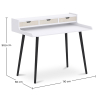 Buy Desk Table Wooden Design Scandinavian Style - Amund Natural Wood / White 59983 - in the UK