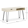 Buy Office Desk Table Wooden Design Hairpin Legs Scandinavian Style - Hakon Natural wood 59986 - in the UK