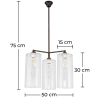 Buy Industrial Style Ceiling Lamp Glass and Metal - Liam Bronze 59988 home delivery
