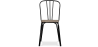 Buy Industrial Style Metal and Light Wood Chair - Gillet Black 59989 home delivery