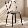 Buy Industrial Style Metal and Light Wood Chair - Gillet Black 59989 - prices