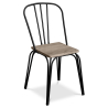 Buy Industrial Style Metal and Light Wood Chair - Gillet Black 59989 at MyFaktory