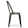 Buy Industrial Style Metal and Light Wood Chair - Gillet Black 59989 with a guarantee