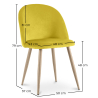 Buy Dining Chair - Velvet Upholstered - Scandinavian Style - Bennett Yellow 59990 home delivery