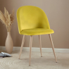 Buy Dining Chair - Velvet Upholstered - Scandinavian - Bennett Yellow 59990 - prices