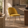 Buy Dining Chair - Velvet Upholstered - Scandinavian - Bennett Yellow 59990 at MyFaktory