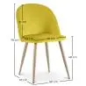 Buy Dining Chair - Velvet Upholstered - Scandinavian Style - Bennett Yellow 59990 at MyFaktory