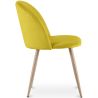 Buy Dining Chair - Velvet Upholstered - Scandinavian Style - Bennett Yellow 59990 in the United Kingdom