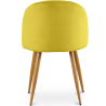 Buy Dining Chair - Velvet Upholstered - Scandinavian Style - Bennett Yellow 59990 - in the UK