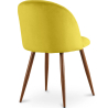 Buy Dining Chair - Upholstered in Velvet - Scandinavian Design - Bennett Yellow 59991 - in the UK