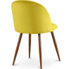 Buy Dining Chair - Upholstered in Velvet - Scandinavian Design - Bennett Yellow 59991 in the United Kingdom