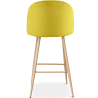 Buy Velvet Upholstered Stool - Scandinavian Design - Bennett Yellow 59992 in the United Kingdom