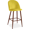 Buy Velvet Upholstered Stool - Scandinavian Design - Bennett Yellow 59993 - prices