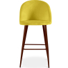 Buy Velvet Upholstered Stool - Scandinavian Design - Bennett Yellow 59993 - in the UK