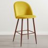 Buy Velvet Upholstered Stool - Scandinavian Design - Bennett Yellow 59993 at MyFaktory