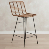 Buy Bar Stool Design Boho Bali Synthetic Wicker 75cm - Kimi Natural wood 59995 - prices