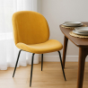 Buy Dining Chair Accent Velvet Upholstered Retro Design - Cyrus Mustard 59996 - prices