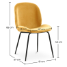 Buy Dining Chair Accent Velvet Upholstered Retro Design - Cyrus Mustard 59996 - in the UK