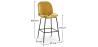 Buy Bar Stool Accent Velvet Upholstered Retro Design 73cm - Elias Mustard 59997 at MyFaktory