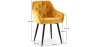 Buy Dining Chair with Armrests - Upholstered in Velvet - Carrol Yellow 59998 - in the UK