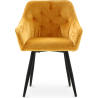 Buy Dining Chair with Armrests - Upholstered in Velvet - Carrol Yellow 59998 - in the UK