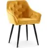 Buy Dining Chair with Armrests - Upholstered in Velvet - Carrol Yellow 59998 at MyFaktory