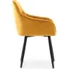 Buy Dining Chair with Armrests - Upholstered in Velvet - Carrol Yellow 59998 in the United Kingdom
