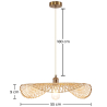 Buy Hanging Lamp Design Boho Bali Woven Bamboo - Imani Gold 60001 - in the UK