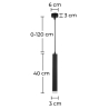 Buy Scandinavian Metal LED Pendant Lamp (40cm) - Blina Black 60002 - in the UK