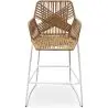 Buy Bar Stool Design Boho Bali Rattan Synthetic 75cm - Zane Natural wood 60005 - in the UK