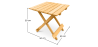 Buy Garden Table - Adirondack Wood Side Table  - Anela Natural wood 60007 in the United Kingdom