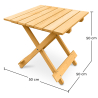 Buy Garden Table - Adirondack Wood Side Table  - Anela Natural wood 60007 home delivery