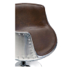 Buy Aviator Brandy chair - Aged effect microfiber imitation leather Brown 26716 home delivery