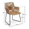Buy Garden Dining Chair Design Boho Bali Rattan Synthetic - Zane Black 60015 with a guarantee