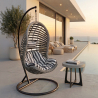 Buy Hanging Garden Chair Rattan Synthetic Design Boho Bali Egg Style - Etania Grey 60017 in the United Kingdom