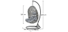Buy Hanging Garden Chair Rattan Synthetic Design Boho Bali Egg Style - Etania Grey 60017 in the United Kingdom