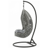 Buy Hanging Garden Chair Rattan Synthetic Design Boho Bali Egg Style - Etania Grey 60017 - in the UK