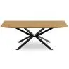 Buy Dining Table 220 cm Rectangular Industrial Design – Wood & Black Metal – 6/8 Seats – Holh Natural wood 60019 - prices