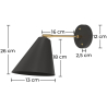 Buy Wall lamp with adjustable shade in scandinavian style, metal - Roser Black 60022 at MyFaktory