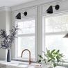 Buy Wall lamp with adjustable shade in scandinavian style, metal - Roser Black 60022 home delivery