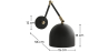 Buy Adjustable wall lamp, scandinavian style  - Lena Black 60024 - in the UK