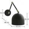 Buy Adjustable wall lamp, scandinavian style  - Lena Black 60024 - in the UK