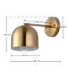 Buy Wall lamp with adjustable shade, gold brass - Bill Gold 60026 home delivery